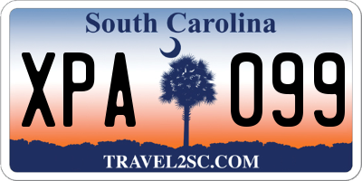 SC license plate XPA099