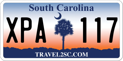 SC license plate XPA117