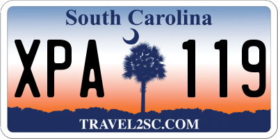 SC license plate XPA119