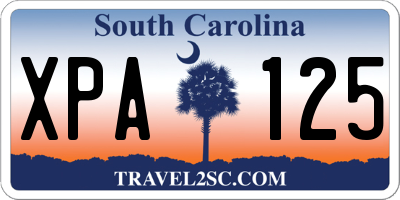 SC license plate XPA125