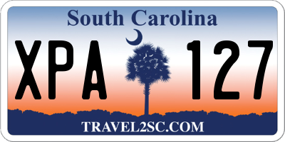 SC license plate XPA127