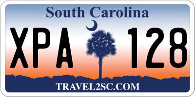 SC license plate XPA128