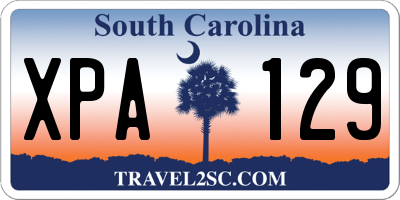 SC license plate XPA129