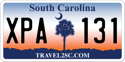 SC license plate XPA131