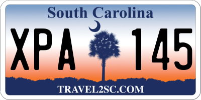 SC license plate XPA145