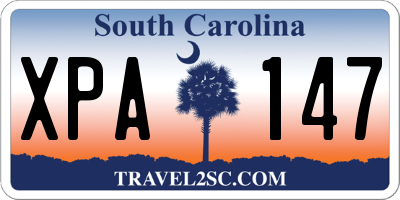 SC license plate XPA147