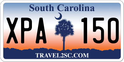SC license plate XPA150