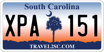 SC license plate XPA151