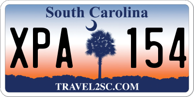 SC license plate XPA154