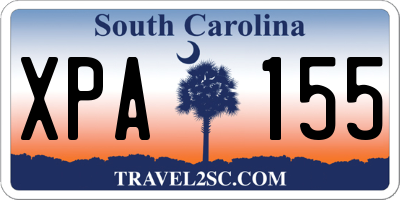 SC license plate XPA155