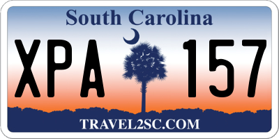 SC license plate XPA157