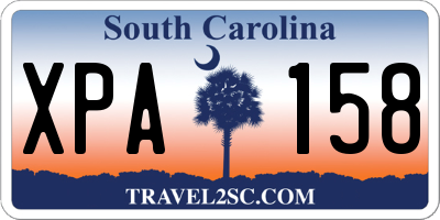 SC license plate XPA158
