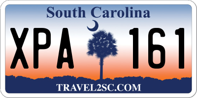 SC license plate XPA161