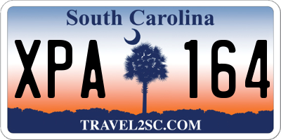 SC license plate XPA164