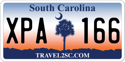 SC license plate XPA166