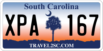 SC license plate XPA167