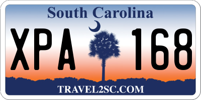 SC license plate XPA168