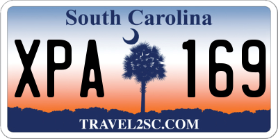 SC license plate XPA169