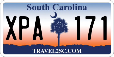 SC license plate XPA171