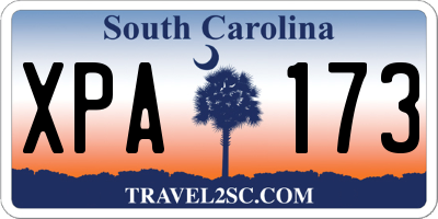SC license plate XPA173