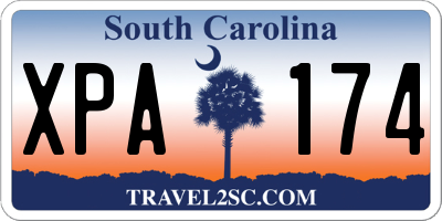 SC license plate XPA174