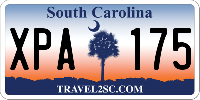SC license plate XPA175