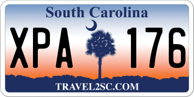 SC license plate XPA176