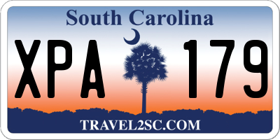 SC license plate XPA179