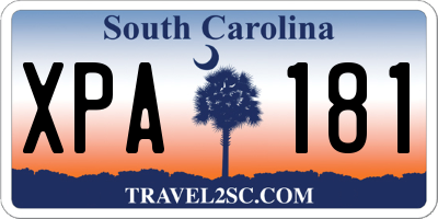 SC license plate XPA181