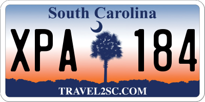 SC license plate XPA184