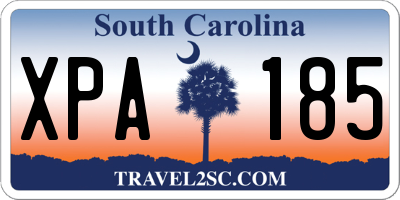 SC license plate XPA185