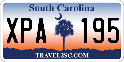 SC license plate XPA195