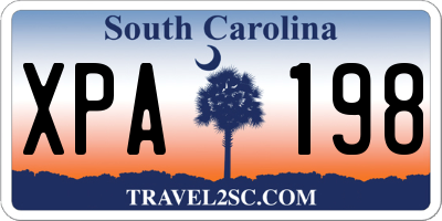 SC license plate XPA198