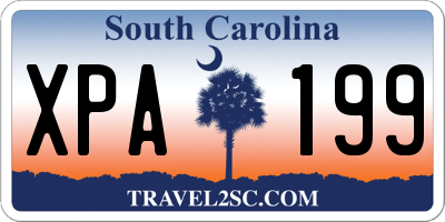 SC license plate XPA199
