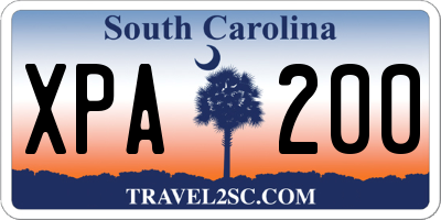 SC license plate XPA200