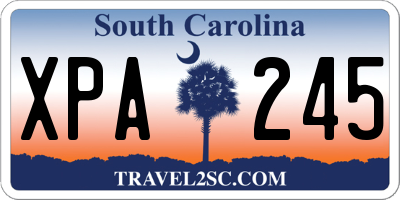 SC license plate XPA245