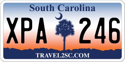 SC license plate XPA246