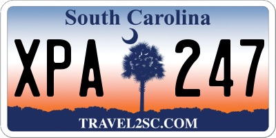 SC license plate XPA247