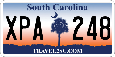 SC license plate XPA248