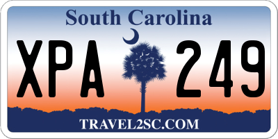 SC license plate XPA249