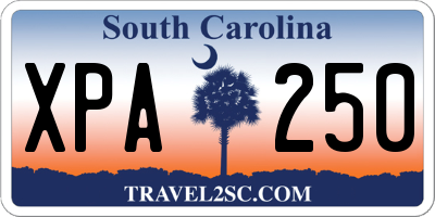 SC license plate XPA250