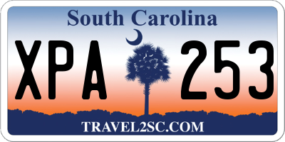 SC license plate XPA253