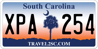 SC license plate XPA254