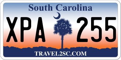 SC license plate XPA255