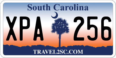 SC license plate XPA256
