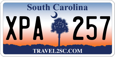 SC license plate XPA257