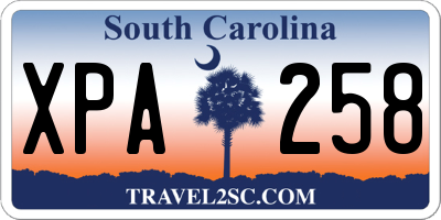 SC license plate XPA258