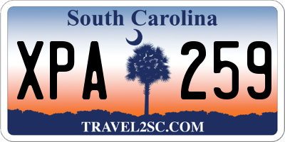 SC license plate XPA259