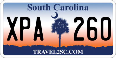 SC license plate XPA260