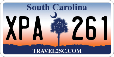 SC license plate XPA261